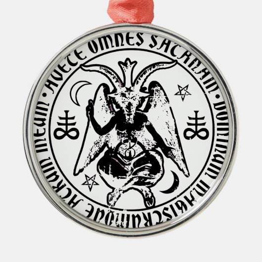 Ornement Métallique Baphomet satanique (Devant)