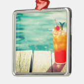 Ornement Métallique Bar de piscine à coucher de soleil rétro (Gauche)