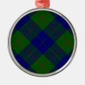 Ornement Métallique Barclay clan tartan bleu vert plaid (Devant)