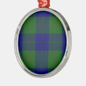 Ornement Métallique Barclay tartan bleu vert plaid (Gauche)
