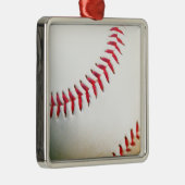 Ornement Métallique Baseball blanc avec points rouges (Droite)