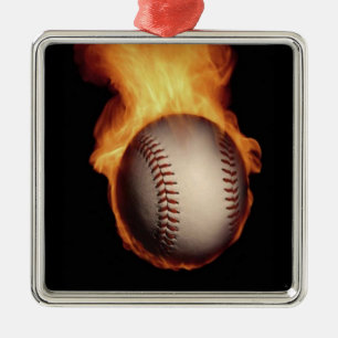 Ornement Métallique Baseball sur l'ornement du feu