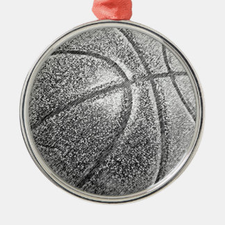 Ornement Métallique Basket-ball avec effet crayon