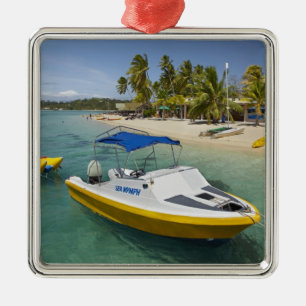 Ornement Métallique Bateau à moteur et bateau en forme de banane