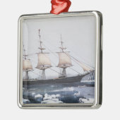 Ornement Métallique Bateau de tondeuse "veste rouge " (Gauche)