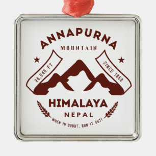 Ornement Métallique Bâti Annapurna Népal