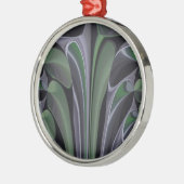 Ornement Métallique Beau Extraordinaire Vert Aurora Texture Art Design (Gauche)