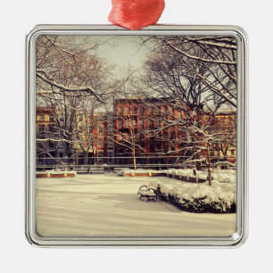 Ornement Métallique Bel hiver de New York