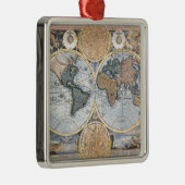 Ornement Métallique Belle carte antique d'atlas (Droite)