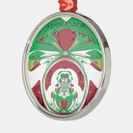 Ornement Métallique Belle Ethiopie Belle Hakuna Matata J'aime Hea (Gauche)