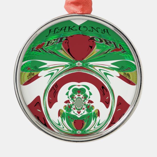 Ornement Métallique Belle Ethiopie Belle Hakuna Matata J'aime Hea (Devant)