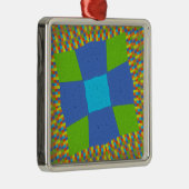 Ornement Métallique Belle Extraordinaire Vert Bleu Cyan Art Design d'i (Droite)