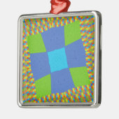 Ornement Métallique Belle Extraordinaire Vert Bleu Cyan Art Design d'i (Gauche)