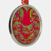 Ornement Métallique Belle texture rouge et verte Couleur Art Abstrait (Droite)