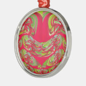 Ornement Métallique Belle texture rouge et verte Couleur Art Abstrait (Gauche)