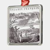 Ornement Métallique Benjamin Franklin entreprend son expérience de (Gauche)