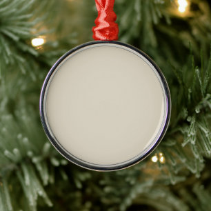Ornement Métallique Blancs rond