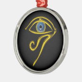 Ornement Métallique BLEU TALISMAN, Noir (Gauche)