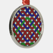 Ornement Métallique Bleu, vert et rouge céleste noeuds (Droite)