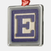 Ornement Métallique Bloc E de jouet d'alphabet (Gauche)
