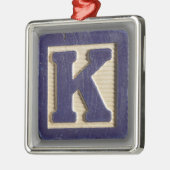 Ornement Métallique Bloc K de jouet d'alphabet (Gauche)