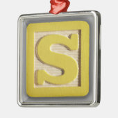 Ornement Métallique Bloc S de jouet d'alphabet (Gauche)