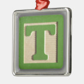 Ornement Métallique Bloc T de jouet d'alphabet (Gauche)