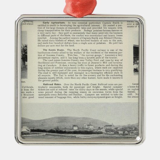 Ornement Métallique Bodega, la Californie (Devant)