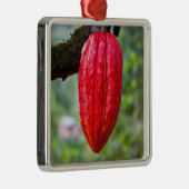 Ornement Métallique boîte de cacao rouge (Droite)