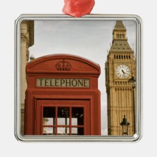 Ornement Métallique Boîte téléphonique et tour de Big Ben