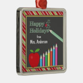 Ornement Métallique Bonnes fêtes professeur de tableau (Droite)