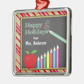 Ornement Métallique Bonnes fêtes professeur de tableau (Gauche)