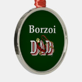 Ornement Métallique Borzoi Papa (Droite)