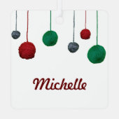 Ornement Métallique Boules de Fer / Nom Vacances artisanales (Verso)