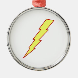 Ornement Métallique Boulon de foudre jaune