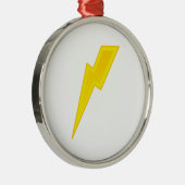 Ornement Métallique Boulon de foudre jaune (Droite)