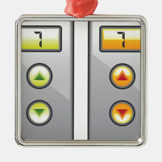 Ornement Métallique Boutons d'ascenseur (Devant)