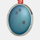 Ornement Métallique Bowling Ball Blue (Gauche)