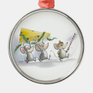 Ornement Métallique Bringing In The Christmas Cheese Premium Ornament