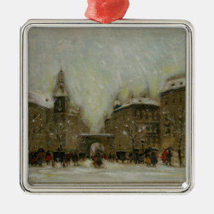 Ornement Métallique Budapest dans la neige