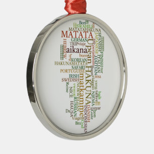 Ornement Métallique Cadeau de couleur Hakuna Matata