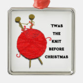 Ornement Métallique Cadeau de vacances tricot (Devant)