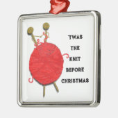 Ornement Métallique Cadeau de vacances tricot (Gauche)