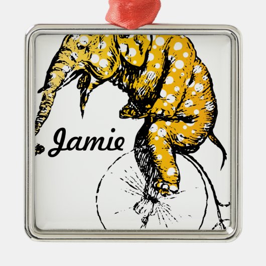 Ornement Métallique Cadeaux Circus Elephant (Devant)