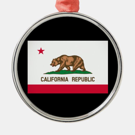Ornement Métallique California State Flag Design (Devant)