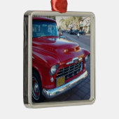 Ornement Métallique Camion de collecte classique de Chevy de rouge de (Droite)