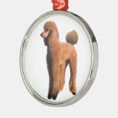 Ornement Métallique caniche rouge (Gauche)