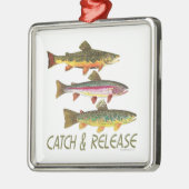 Ornement Métallique Captures et rejets de truites (Gauche)