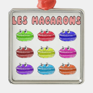 Ornement Métallique Caricature des Macarons