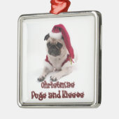 Ornement Métallique Carlins et baisers de Noël (Gauche)